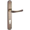 SACAR DUE SRL Maniglia sette con placca yale in ottone finitura bronzo graffiato 85 mm