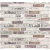 ERISMANN Brix 6703-10 Vinyl-Tapete, Ziegelstein-Effekt, geprägt, strukturiert, Grau