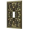 Amerelle, 65TAB, placca copripresa in filigrana, 1 interruttore, ottone anticato