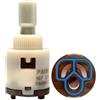 Schläfer 480020-b | Cartuccia d.25 Ricambio Paini 53cc956g25 (G25) in Ceramica Bassa con 2 Piedini, Leva in Plastica per Rubinetti Monocomando Cucina, Bagno, Doccia, Bidet