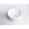 GT-LUX Lavabo lavandino lavello da appoggio in ceramica bianca quadrato | rotondo ovale (Rotondo YH1341)