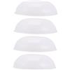 DINHEAROM Paralume di Ricambio per Plafoniera LED in Pvc Resistente, Diffusore Luce per Corridoio e Balcone, Copertura Globo Luminoso Rotonda 21 Cm, Set da 4 Pezzi per Lampade da Soffitto