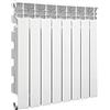 Fondital V710AM03408 Radiatore in alluminio pressofuso Exclusivo D3, 500 mm, 8 elementi, bianco