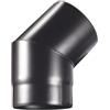ALLINOX Curva Aperta 45° Acciaio Nero 2 mm Stufa A Legna Gomito Per Canna Fumaria (DN 120)