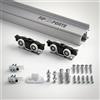 FIP Porte, Binario Porta Scorrevole Silver Portata 120 kg, Kit Alluminio Anodizzato, Fissaggio a Soffitto o Parete, Scorrimento Silenzioso, Misure da 120 a 300 cm, (250 cm, Silver fissaggio a parete)