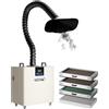 OMTech 300W Estrattore di Fumo con Filtrazione a 4 Stadi per Incisore Laser Saldatura 467 m3/h Assorbitore di Fumo con Telecomando Timer Purificatore di Fumo con Ruote a 10 Velocità