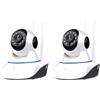 AntDau71 - KIT 2 Telecamere di sorveglianza IP CAMERA wi-fi HD 720p motorizzata infrarossi con app YOOSEE antifurto ed anti intrusione
