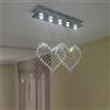 LTT Luce Pendente Rettangolo a Forma Di Cuore a Forma Di Cuore Caldo/Luce Bianca 3W * 3/5 Luci, 2 Taglie/White Light-80 * 20 * 80Cm