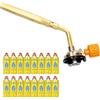 Z.M.C Bruciatore a gas universale da 1,65 kW + 16 cartucce a gas da 227 g, bruciatore a saldatura fino a 1371 °C, bruciatore Bunsen con fiamma regolabile, bruciatore a fiamma regolabile, torcia