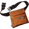 Valex BORSA PORTA ATTREZZI IN CUOIO CON CINGHIA IN NYLON A SGANCIO RAPIDO VALEX