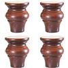 zcru004 Tipo di Zucca Gambe per Mobili Piedini per Mobili per Mobili in Legno per Armadietti e Tavolini TV Cabinet Cabinet Piedi del Divano Tavolo Letto Guardaroba,Colore Noce 4 Pezzi (8cm)