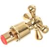 Mipcase Manopola per Rubinetto a Croce Stile Vittoriano 1/2 Pollice in Ottone e Acciaio Inossidabile per Sostituzione Maniglia Pomello Acqua Fredda e Calda Colore Casuale
