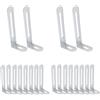 TBNOD 20 staffe angolari a L, 7,3 x 2,4 x 1,5 cm, regolabili, in metallo, fissaggio a 90 gradi, resistenti per il fissaggio di mobili in legno, sedie, tavoli, armadi (7,3 x 2,4 x 1,5 cm)