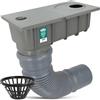 Millto Pozzetto Di Scarico Per Grondaia 110 mm Raccoglitore Pluviale Da Giardino Apribile Innesto Tubo Pluviale Pozzetto Di Ispezione Con Griglia Tubo Flessibile 340‑400 Grigio