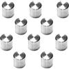 PRIOstahl Tappo terminale per asta tonda, 10 mm x 10 pezzi, tappo piatto per corrimano in legno, ringhiera, ringhiera per scale, balcone in acciaio inox V2A
