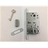effedielle SERRATURA MAGNETICA AGB POLARIS 2XT PATENT CON CHIAVE, FINITURA CROMO OPACA, ENTRATA 50, FRONTALE 18X196 COMPLETA DI CONTROPIASTRA 22X82 E VASCHETTA CON MAGNETE E VITI DI FISSAGGIO