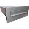 Letterbox24 B-042 Cassetta postale 2 posti passante a muro in acciaio inox (profondità: 39-62 cm) - LETTERBOX24.de