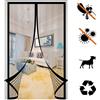 FSMYYXGS Zanzariera Magnetica per Porte, Autoadesivo Rete Anti Zanzare Chiusura Automatica Anti Zanzare Insetti Tenda Porta Facile Da Installare, per Balcone Soggiorno-Black-a||110x220cm(43x86inch)