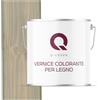 Q-COVER Lasura per legno 5 L Grigio chiaro 7001 | Protezione del legno | Impregnante all'acqua satinato | Interno & Esterno | Effetto perlante