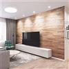 Wooden Wall Rivestimento Murale in Legno Naturale | 18 pannelli murali in Rovere Naturale: 1 m² | Lambris in Legno Placca di Rivestimento in Legno per Interni | Wooden