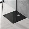 doporro Piatto Doccia 70x80 Rettangolare in Acrilico Nero H 4 cm Ultraslim con Design Antiscivolo - Lucia02AR