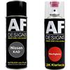 Alex Flittner Designs Bomboletta spray compatibile con Nissan KAD Grey Metallic Basislack Smalto trasparente 2K bomboletta spray 400ml