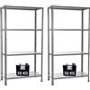 Grima PACCO DOPPIO CON 2 SCAFFALI COMPLETI A BULLONI 90 X 40 X 174 CM 4 RIPIANI 50 KG