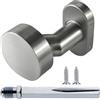 ALSTEN TECH Pomello Rotondo in Acciaio Inox, 53 mm, Fisso per Porta di Casa, Ingresso Interno ed Esterno, Balcone, Non Girevole
