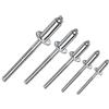 irsa24 500 X rivetti ciechi con testa piatta e rivetto scanalato ISO 15983 in acciaio inox A2/A2 2,4 X 6 rivetti