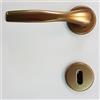Brackle Coppia Maniglia per porte interne Milano satinata alluminio moderna (Bronzo)