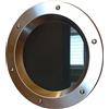 portholes.bullaugen Oblò per porte interne, acciaio inox, Ø350 mm, vetro trasparente | dadi flangiati cromati, clima marittimo, spessore porta: 40 mm, decorazione, portholes.bullaugen