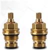 Ameurey Inserto di ricambio per valvola a disco in ceramica in ottone 1/2 BSP 20 denti tradizionale standard rondella valvola di compressione inserto ghiandola (2 pezzi)