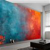 Generic Carta da parati non tessuta Astratto Sfondo Sfumato Carta da parati fotografica 200 x 140 cm murale per soggiorno Camera da letto ufficio Decorazione Rosso Blu Carta da parati moderna