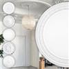 HEXIM Perfect stucco rosone - grande selezione di rosoni da soffitto in schiuma rigida PU, robusto, elemento decorativo (B3040 - Ø 495 mm) Bordo per lampadario medaglione decorazione interna