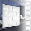 HEXIM Pannelli murali in PVC 3D - rivestimento murale bianco con effetto 3D - motivi a cubo (5QM confezione economica HD008 50x50cm) rivestimento murale rivolto