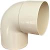 Generico Curva PVC per Edilizia, 90 Gradi, 100 mm Diametro, Avorio