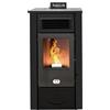 STUFE A PELLET ITALIA Canada 12 KW Canalizzata 5 Stelle WiFi - Stufa ad Aria Ventilata Efficienza 91% Scalda 120m² Autonomia 15H 5 Velocità e Potenze Garanzia 24 Mesi Nero