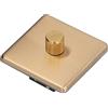 Walfront Dimmer Light Switch LED Dimmer Switch 86 X 86mm Interruttore in Ottone Spazzolato per la Casa Dimmerabile LED Lampadine Alogene a Incandescenza AC220V(Monochromatic light)