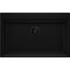 PRIMAGRAN Lavello da Cucina Tutto Nero 78x50cm, Lavandino in Granito a 1 vasca + Sifone Classico, Lavabo da Cucina Incasso al Mobile 80cm - Oslo Top S529