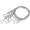 FDXGYH 4 corde metalliche regolabili da 150 cm con anello e gancio, filo in acciaio inox da 1,5 mm, per cornici, specchi, lampadari, decorazioni per la casa [FDXGYH]