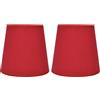 Garosa Paralume in Tessuto 2 Pezzi per Lampada a Candelabro E14, Paralume Interni Stile Europeo per Lampadario e Lampada da Parete, 4,4x6,0x5,5 Pollici (PX16 Rosso)