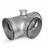 LTH-Hanse Valvola di bypass, ventilazione abitativa, a T, scambiatore di calore terrestre, tubo di piegatura bypass (150 mm) - Argento