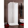Generico Box Doccia in PVC 80x80x80 cm a tre lati con apertura centrale Praga