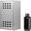 ALLINOX Armadietto Bombole Gas da Esterno, Portabombola Acciaio Zincato RINFORZATO con Ventilazione, Chiusura Sicura per Stoccaggio Bombole 10-25 kg, Resistente agli Agenti Atmosferici (1 Bombola)