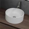 Mai & Mai Lavabo da Appoggio 40x40x15cm, Lavandino Bagno Ovale Colossum804 Lavabo da Marmo Fuso, Bianco Lucido