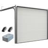 Sotra DoorHan Porta sezionale da garage con operatore e trasmettitore manuale | Per l'auto montaggio | Dimensioni selezionabili | 5 Colori (3000 x 2150, RAL 9010 Bianco)