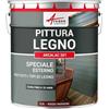 ARCANE INDUSTRIES Vernice per legno esterno e interno, per tutti i tipi di legno - ARCALAC - 201-0,5 L Rosso Basco - Vicino RAL 3011