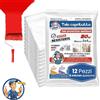 Tech It Evolution Telo Copritutto 12 Teli per Imbiancare 5x4m 20 Metri Quadrati Protettivo per Pittura, Impermeabile Coperture Plastica Multifunzione per Imbianchino - Copritutto per Lavori