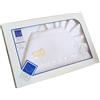 Sicierv set lenzuolino 3 pz culla carrozzino da ricamare con inserti in san gallo (bianco)