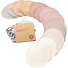 KeaBabies Assorbilatte di Bambù Organico - 14 Cuscinetti Lavabili + Borsa da Bagno - Cuscinetto per Capezzolo per Allattamento in Maternità (Neutrals, XL 14 cm)